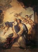 Luca Giordano Holy Ana and the nina Maria Second mitade of the 17th century Spain oil painting artist